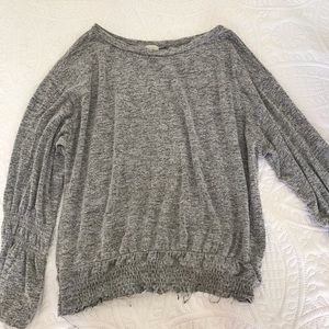 Grey along Sleeve Shirt